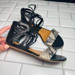 Dolce Vita Black and Snakeskin Strappy Sandals Gladiator Shoes,‎ Size 6 Photo 1