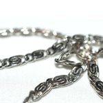 Source Unknown Vintage 925 Sterling Silver Classic Open Work Scroll Chain 20" Smashing Necklace Photo 2