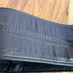 Y2K Wide Brown Leather Belt Silver Gem Buckle Western Glam Statement M/L‎ 39" Photo 11