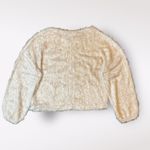 ZARA Peach Furry Funky Indie Boho Long Sleeved Sweater Size S Photo 2