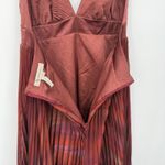 BCBGMAXAZRIA BCBG Generation Red Multi Halter Dress Pleated Mini Cocktail Size 4 Photo 9