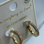 Do Everything In Love NWT 14K gold dipped CZ  hoops Photo 0