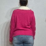 Tiara International Hot Pink Snowman Vintage Cardigan Sz L Photo 9