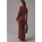 Reformation Tommie Knit Maxi Dress NWT Wine Red Long Sleeve M Photo 1