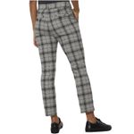 American Eagle  Pants Womens 2 Black Gray Plaid Slim Fit Stretch Trousers Preppy Photo 2
