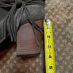 Jessica Simpson Sesley Gray Suede Leather Fringe Heeled Ankle Bootie SZ 10 Comfy Photo 14