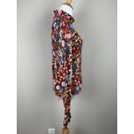 Stine Goya Top Womens Small Brown Pink Floral Ruffle Neck Manilla Revolve Retro Photo 6