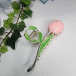 Metal Pink / Lilac Tulip Flower Hair Claw Clip Photo 2