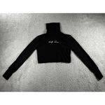 Forever 21 Turtleneck Women Medium Self Love Cropped Long Sleeve Pullover Shirt Photo 1
