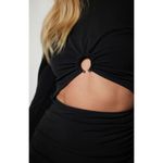 Dynamite  Long Sleeve Front Ring Midi Dress Size Small Photo 2