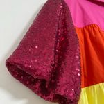 Blue b Colorful Rainbow women’ Dress Red Photo 5