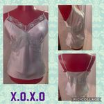 XOXO Vintage Y2K X.O.X.O. silk Camisole top in silver size medium Photo 1