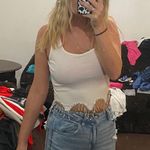 White Diamond Fringe Tank top Photo 1