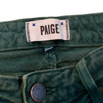 Paige Jeans Size 28 Skyline Ankle Peg Skinny Jeans Stretch Faded Green Fading Photo 4