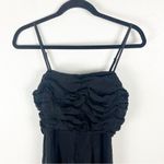 Madewell Black Ruched Crop Straight Leg Jumpsuit, Size 6 Photo 5