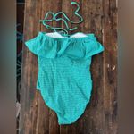 J.Crew NEW! Gingham Ruffle Bandeau One-piece Swimsuit Photo 9