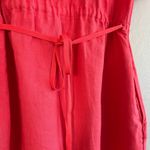 Athleta NWT 100% Linen Playa Wrap Dress in Passionfruit Coral, Pockets, … Photo 9