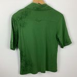 Dismero Lace Imprint Polo Top Made In Italy Size XL Green Photo 3