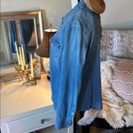 Gap Vtg Y2K  classic denim light blue pearl snap western button down shirt L Photo 4