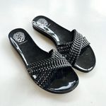 Vince Camuto  Crossband‎ Jelly Slide Sandals Shoes Erindra Black Womens Photo 1