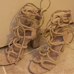 FashioNova Elegant Beige Strappy Heels Photo 2