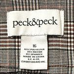 Peck & Peck  Stretch Waist Plaid Pants Size 16 Photo 4