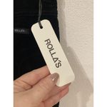 Rollas Pants Womens 26 Black Eastcoast Flare Velvet High Rise Corduroy Photo 3