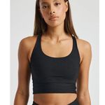 Year of Ours Ribbed Gym Bra Women's XS Black Moisture Wicking Medium Weight Photo 0