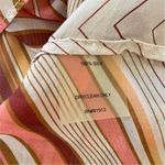 Robert Graham  Pink and Brown Silk Geometric Blouse Size Small Photo 5