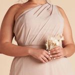 Birdy Grey NWT Kira One Shoulder Maxi Bridesmaid Dress Taupe Chiffon Size XXL Photo 2