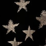 Super Down Karol Star Cardigan in Black and White Boucle Knit Size Small Photo 4