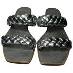 Dolce Vita Women's Size 8 Silver Braided Indy Slip On Strappy Sandals Photo 4