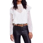 Free People Intimately  Goldie Lace Bodysuit Ivory White Lined Women's Sz  Small Photo 2