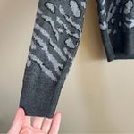 Heartloom ✨  Natalia Wool Blend Leopard Print Pullover Sweater in Charcoal Gray S Photo 8