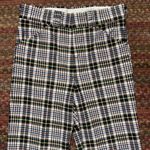 VTG WHITE CHRISTMAS HOLIDAY PLAID WOOL TROUSERS Size 30 Photo 1