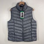 32 Degrees Heat Women's XL Gray Puffer Vest Lightweight Zip Up Insulated Photo 1