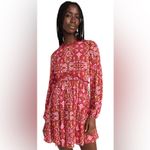 AMUR Codi Floral Long Sleeve Minidress In Rosewood Kaleidoscope Paisley Size 0 Photo 11