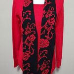 Cable & Gauge red coordinating scarf crewneck sweater size small Photo 0