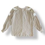 Gary Fabrikant‎ Vintage Silk Beaded Blouse Womens Size 8 Brown White Photo 0