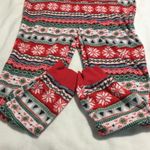 Christmas Snowflake Fair Isle Fleece Footed Pajamas One Piece Jumpsuit Womens L Red Size L Photo 1