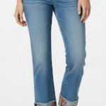 Driftwood  Jackie Crop Embroidered Floral Cuffed Jeans Medium Wash Size 26 Photo 0