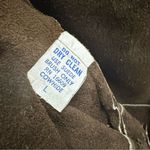 Vintage Genuine Leather Brown Suede Fringe Vest Size L Photo 3