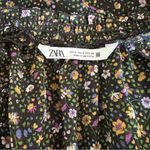 ZARA  Black and White Tiered Bishop Sleeve Dress Photo 3