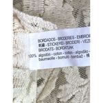 ZARA Floral Embroidered Sheer Cotton Blouse Top Romantic Key Hole Back S Cream Photo 7