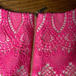 Eliza J Pink Scalloped Lace Crewneck Sheath Dress Photo 8