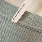Soma  Cozy Waffle Knit Long Sleeve Sleepshirt Dress in Heather Jade Size Small Photo 4