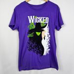 Wicked Musical Broadway Theatrical Graphic T Shirt Purple Cotton Short Sleeve Size L Photo 2