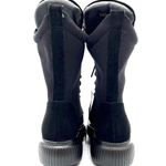 Genuine Leather Suede Fur Boots Ankle Booties Zipper Booties Slipon Boots Combat Boots Black Size 6 Photo 4