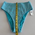 Aerie NWT Crinkle Stripe High Cut Bikini Bottom Photo 7