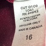 Vintage velvet velour maroon mock neck maxi dress 16 long sleeve Tracy Spencer Red Photo 8